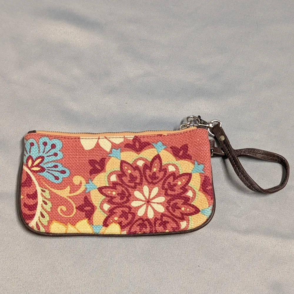 Spartina 449 Multicolor Paisley Wristlet with Turquoise Accents